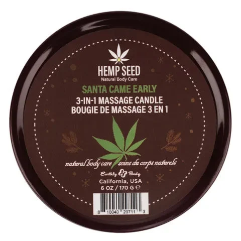 3 IN 1 HEMP SEED CANDLE SANTA CAME EARLY