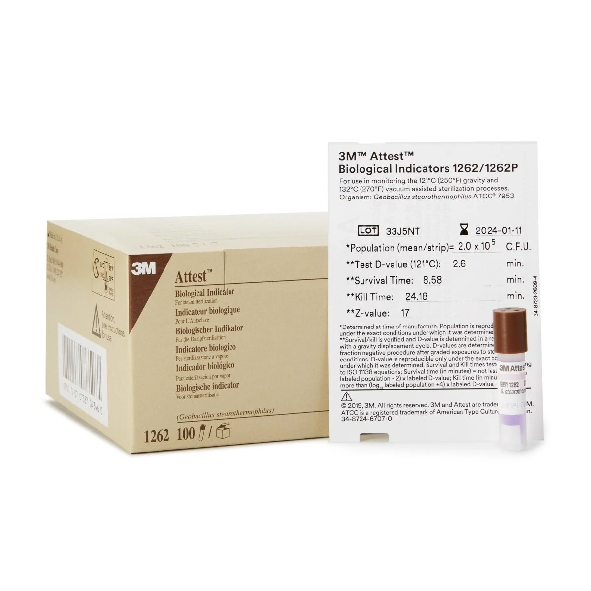 3M Attest 48 Hour Biological Indicator Vial For Steam Sterilization