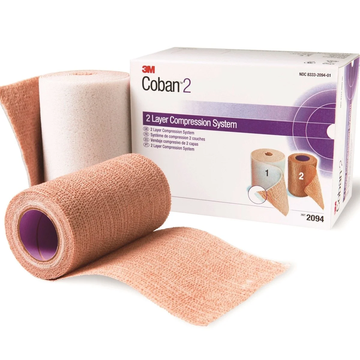 3M Coban 2 Self Adherent / Pull On Closure Two Layer Compression Bandage System