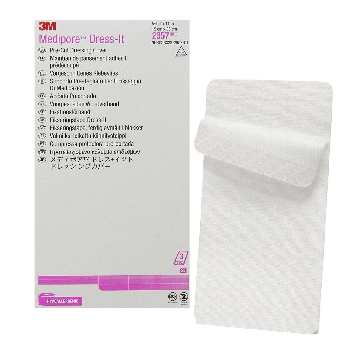 3M Medipore Dress It Dressing Retention Tape With Liner
