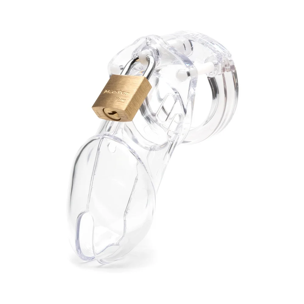 A.L. Enterprise Inc CB-6000 Clear Male Chastity Device with 3.25-inch Cage Length
