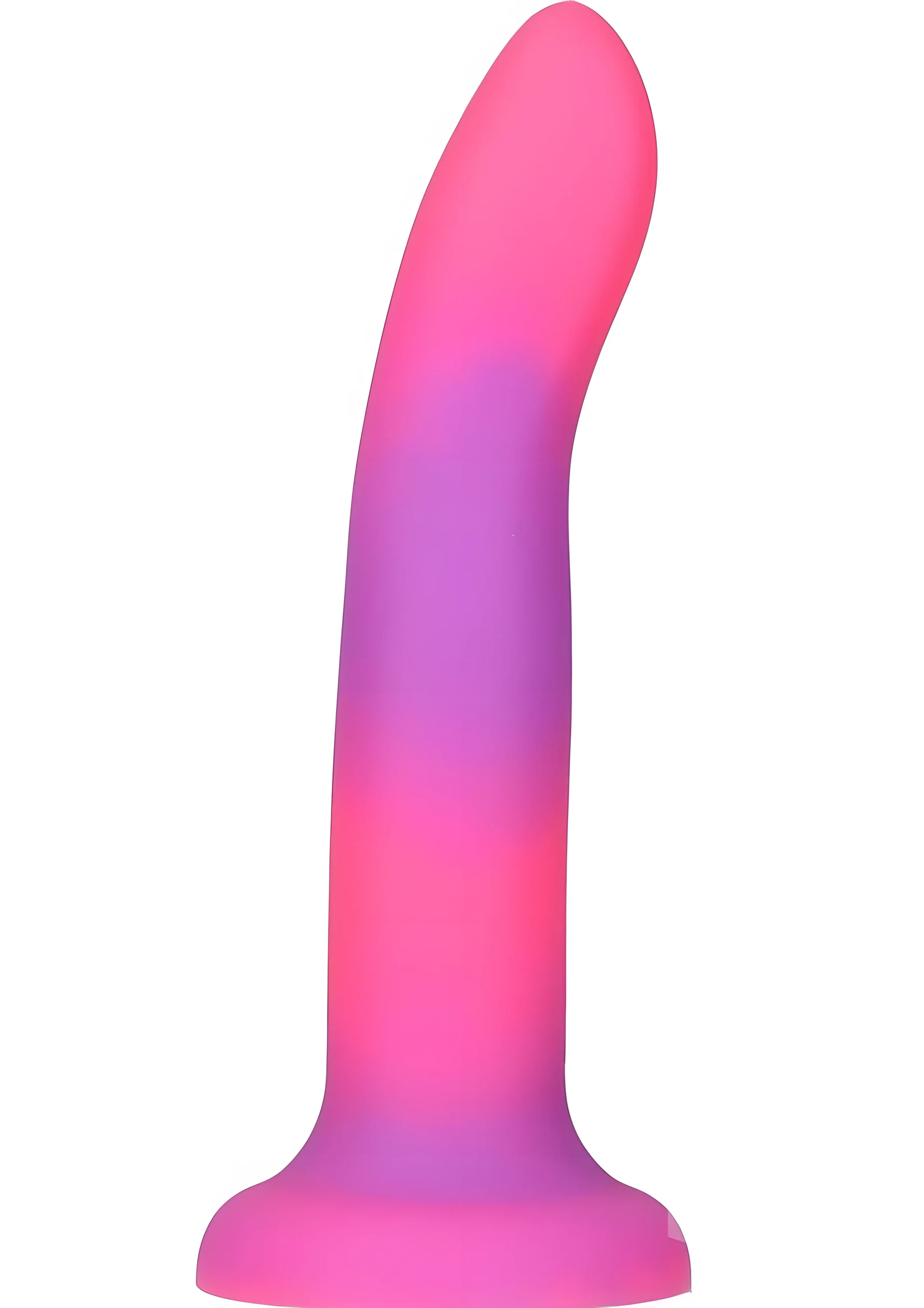 Rave 8 Inch Glow In The Dark Dildo Pink Purple