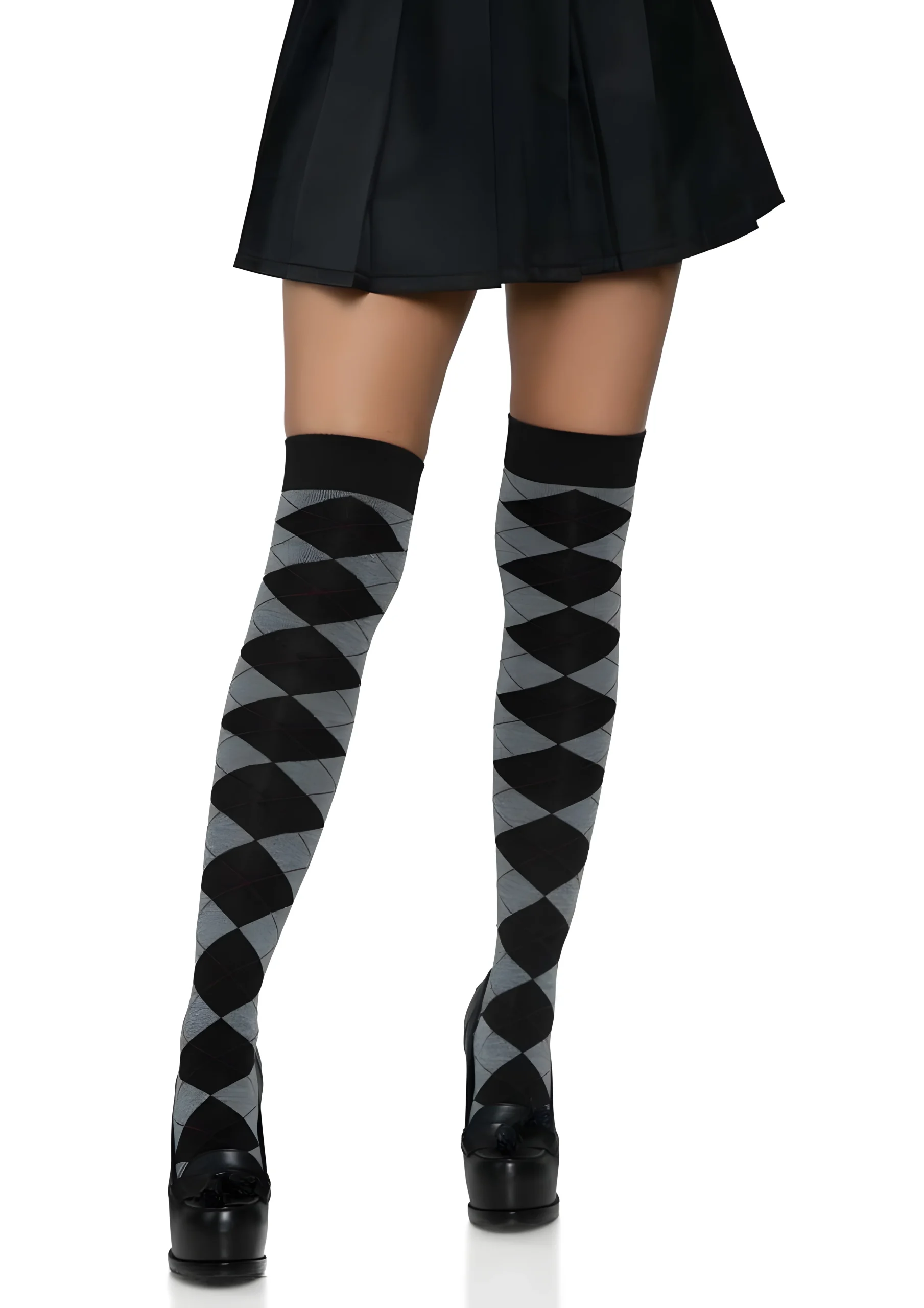 Madeline Argyle Socks Grey