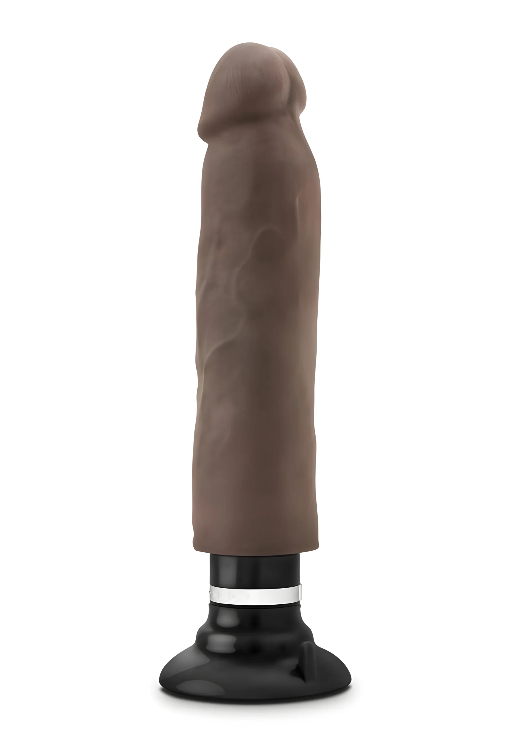 Realistic Chocolate Vibrating Dildo With Suction Cup Base