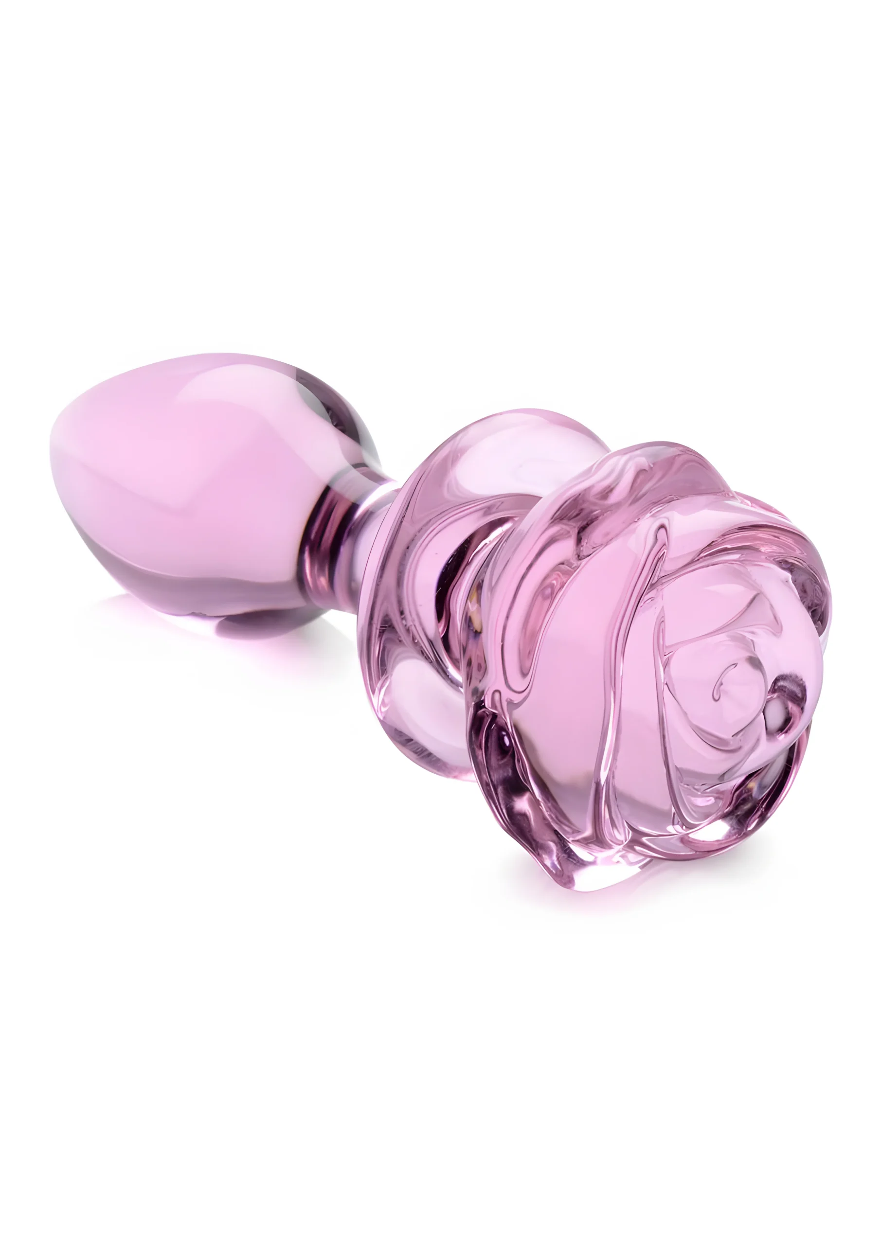 Medium Pink Rose Glass Plug