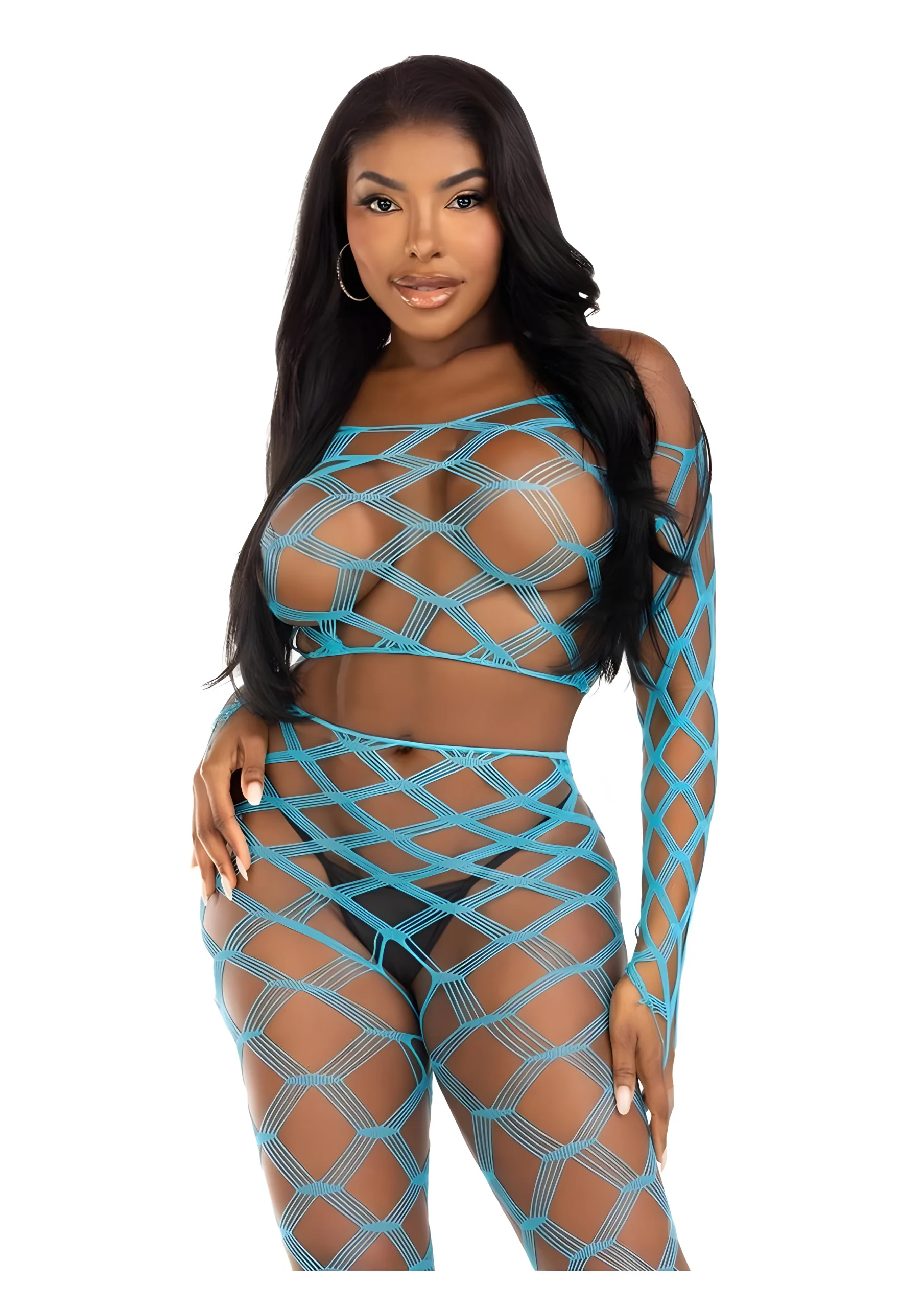 Never Say Never Crop Top And Tights Set