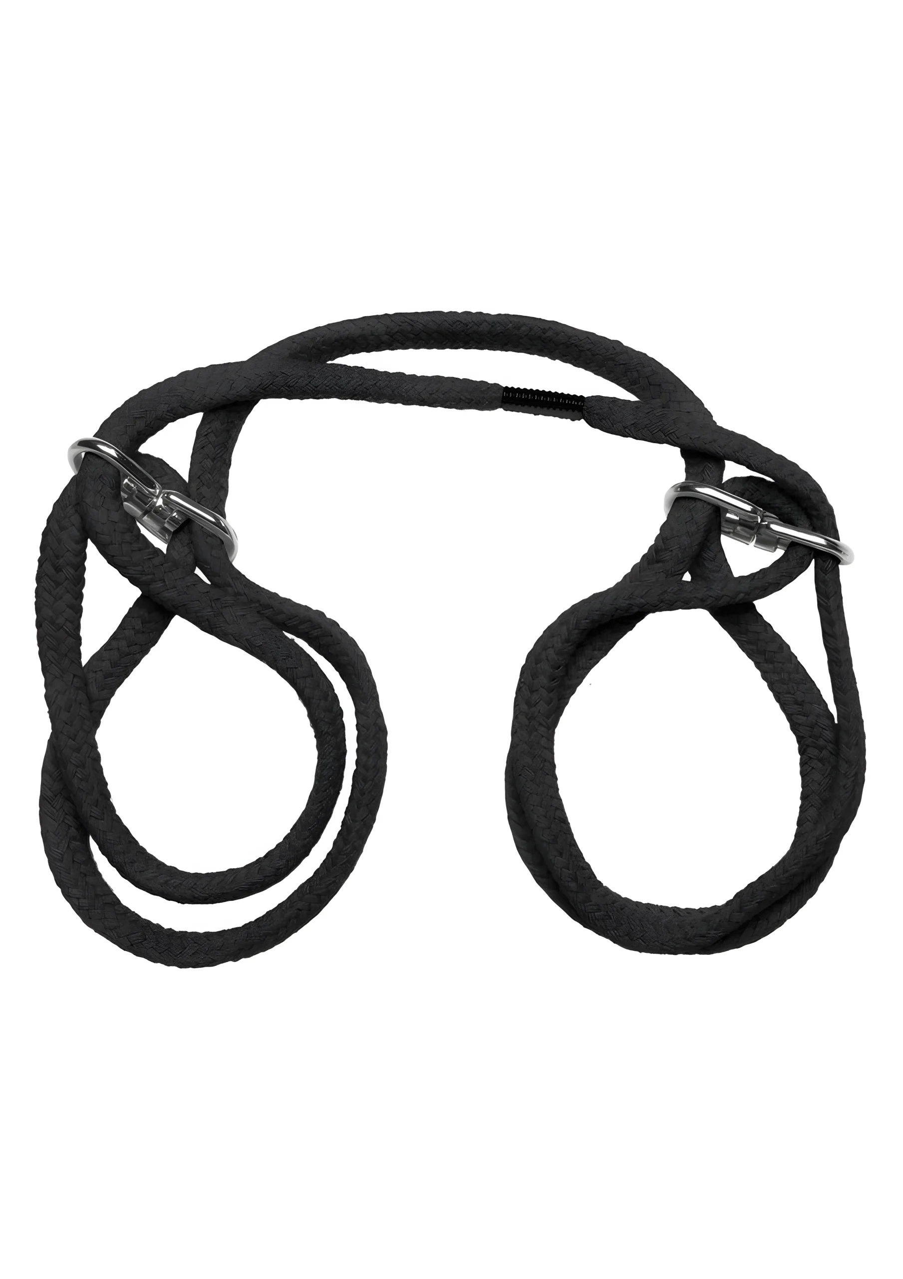 Japanese Bondage Rope Wrist and Ankle Cuffs Black