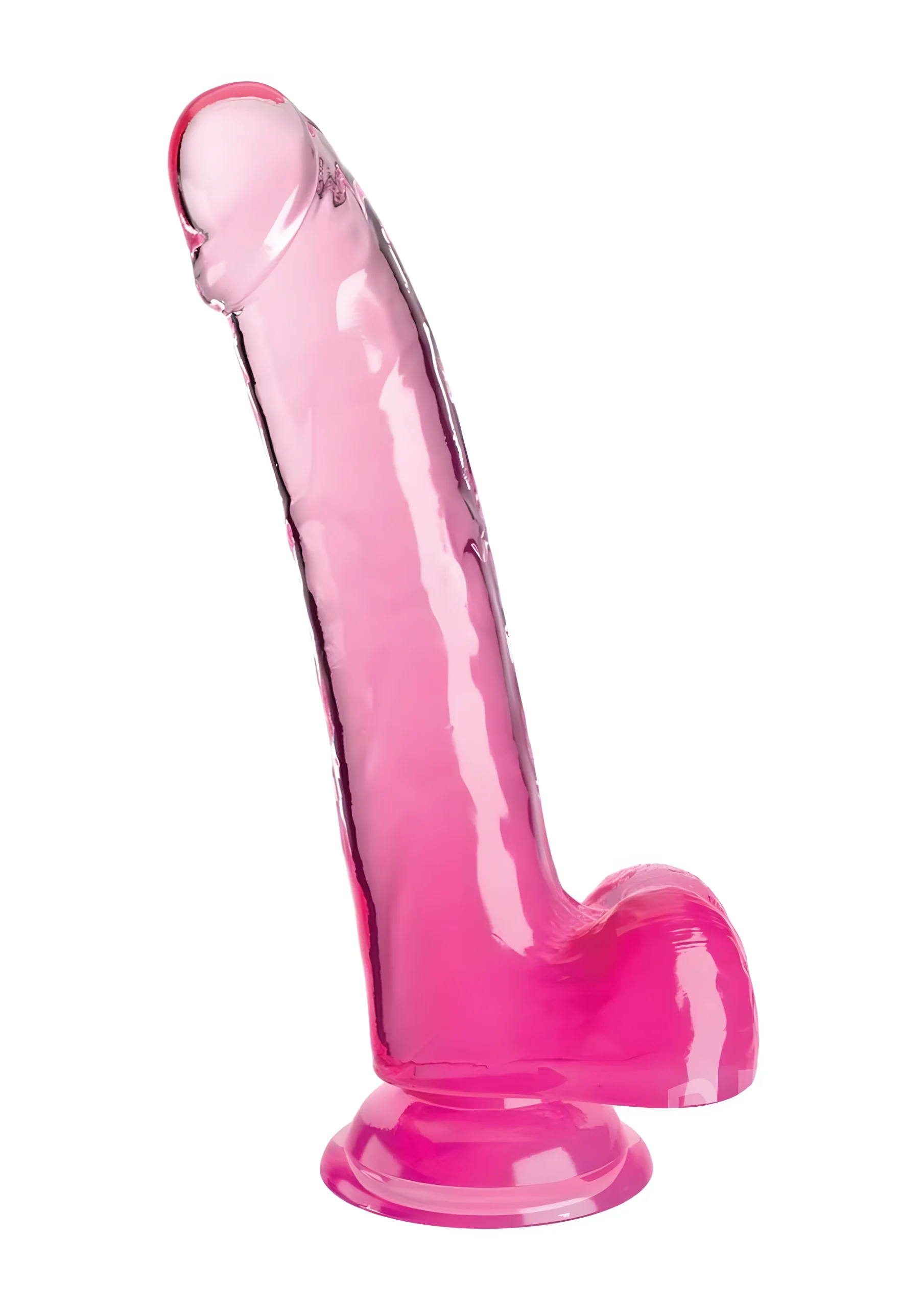 King Cock Clear 9 Inch Pink