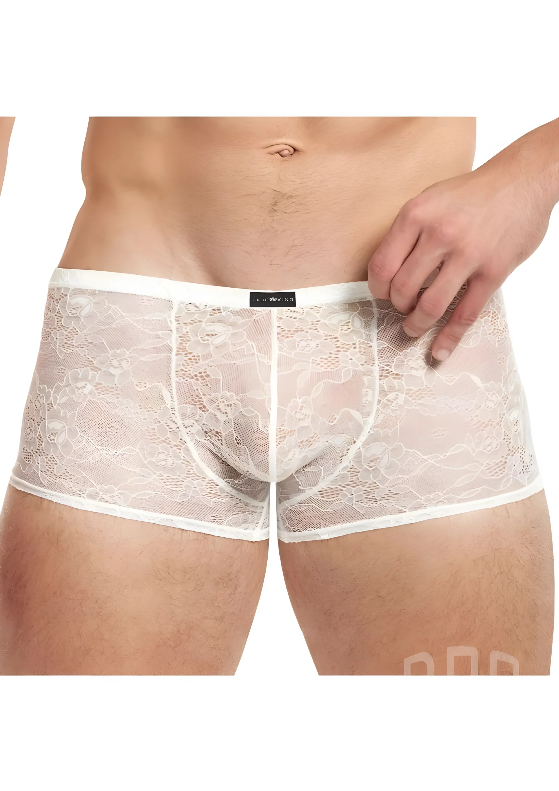Lace King Low Rise Lace Boxers White Large Extra Large