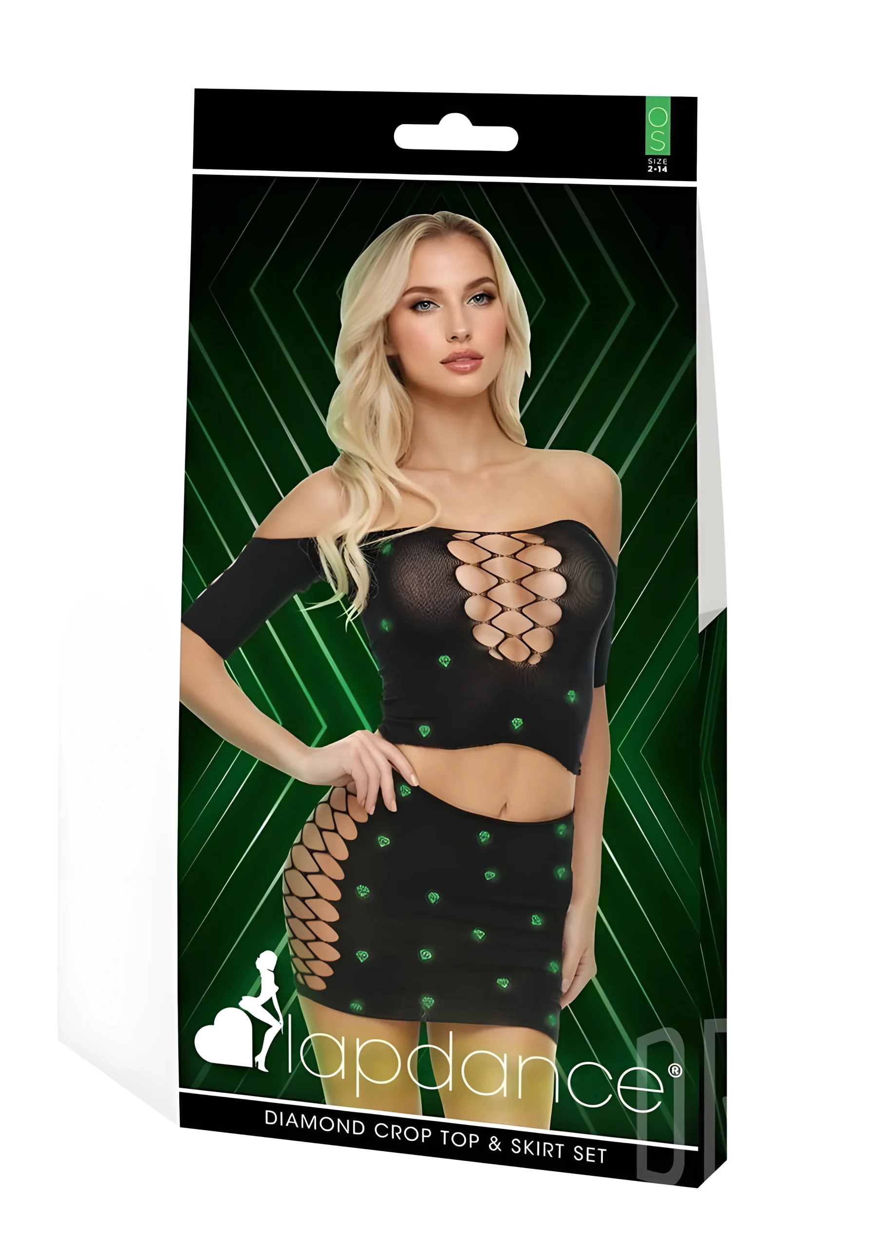 Diamond Glow Crop Top and Skirt Set