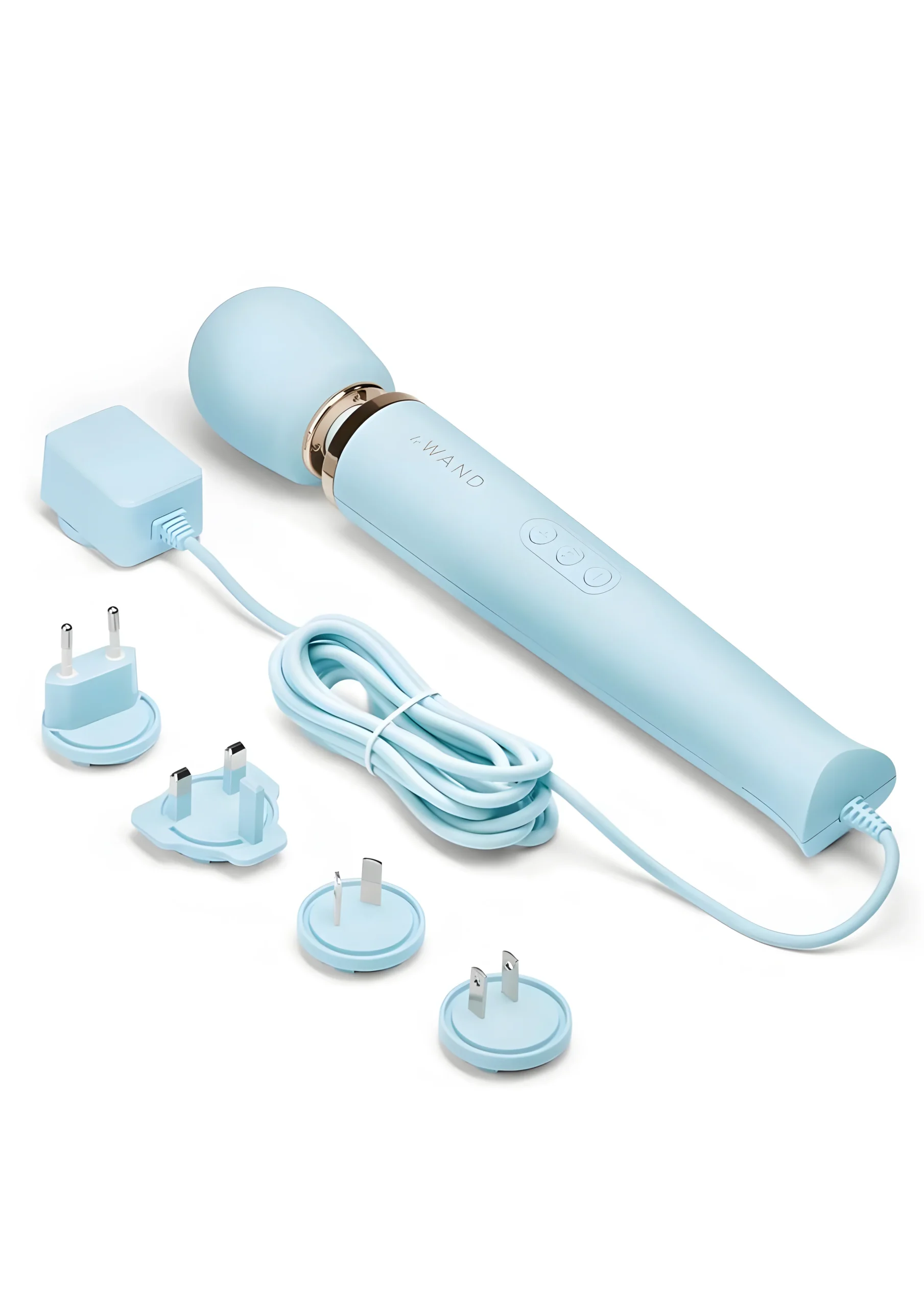 Le Wand Plug-In Vibrating Massager Sky Blue