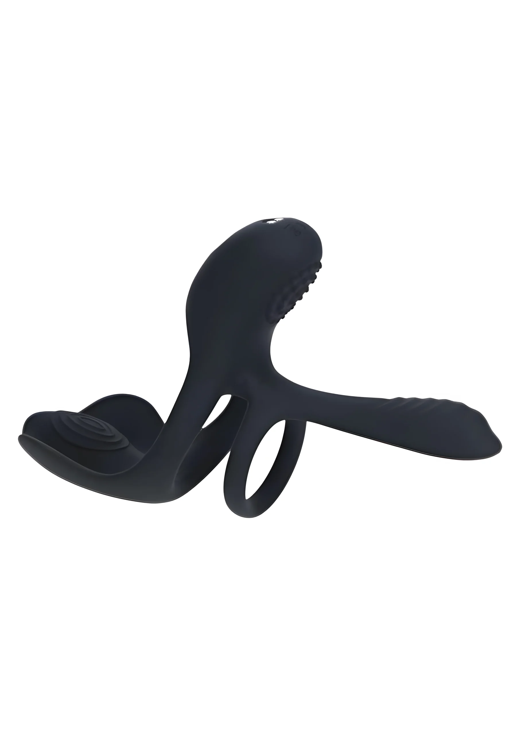 Levelz Triple Motor Vibrating Silicone Ring Black