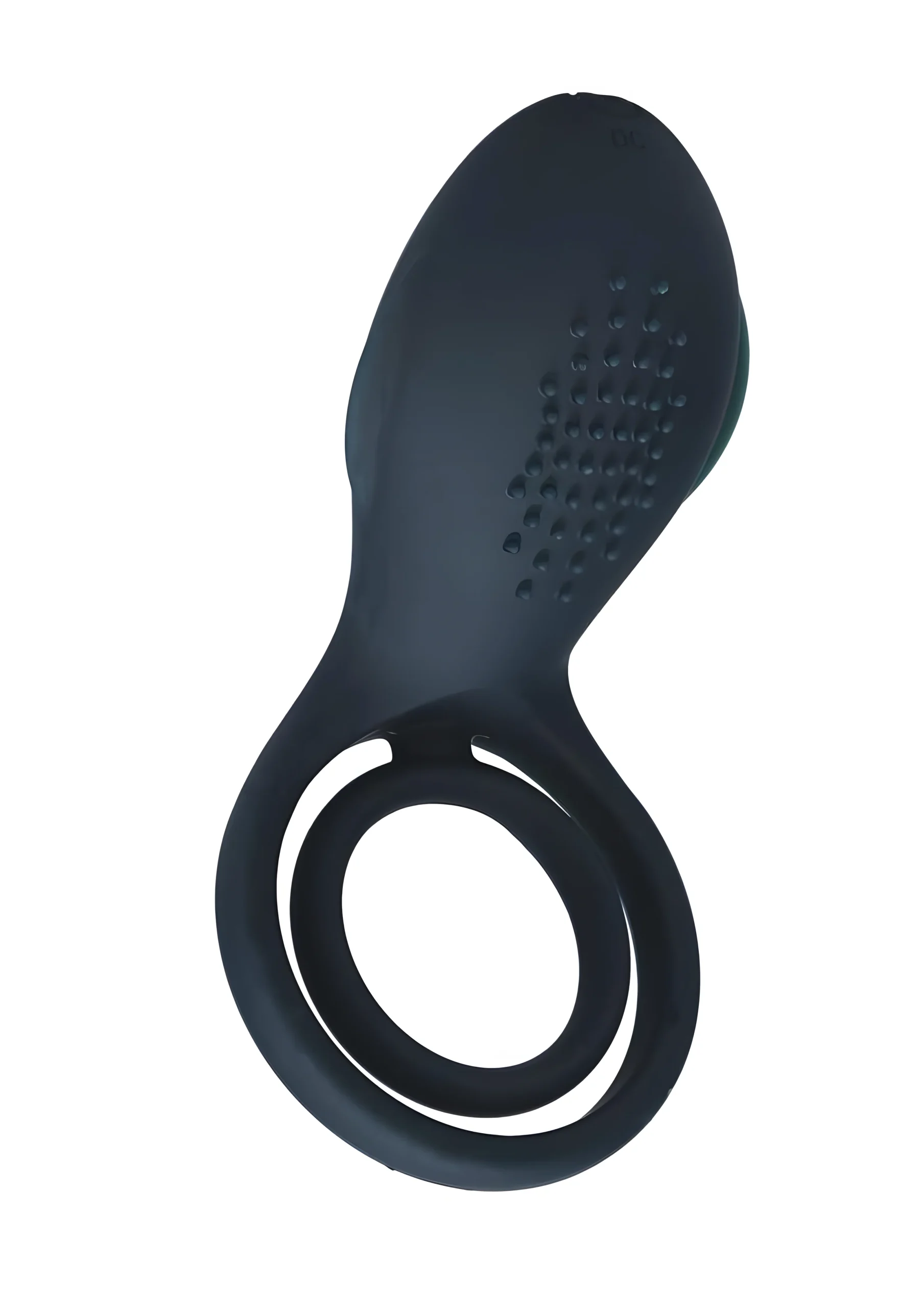 Levelz Vibrating Cock Ring With Winged Stimulator Black