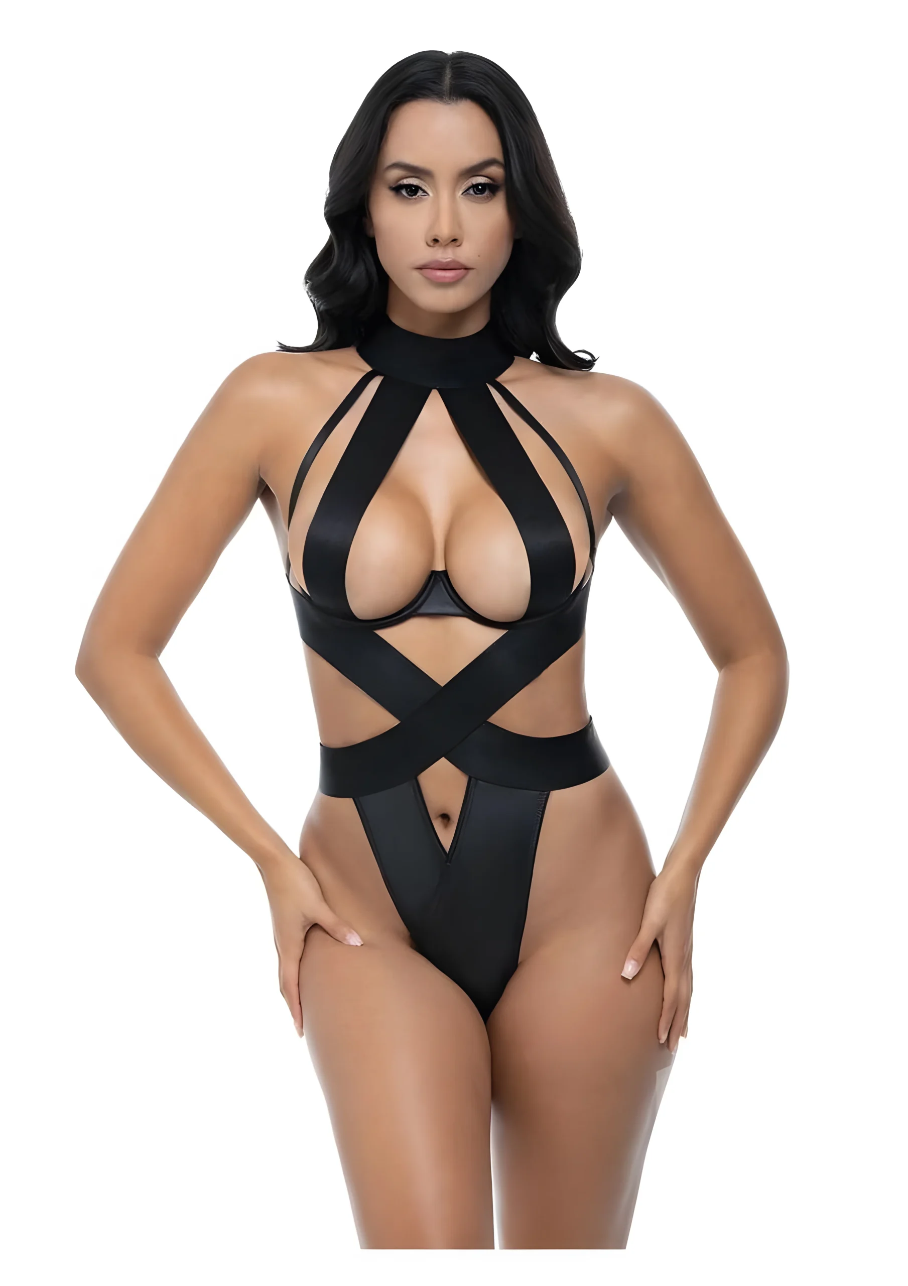 Lydie Strappy Teddy Black L/Xl