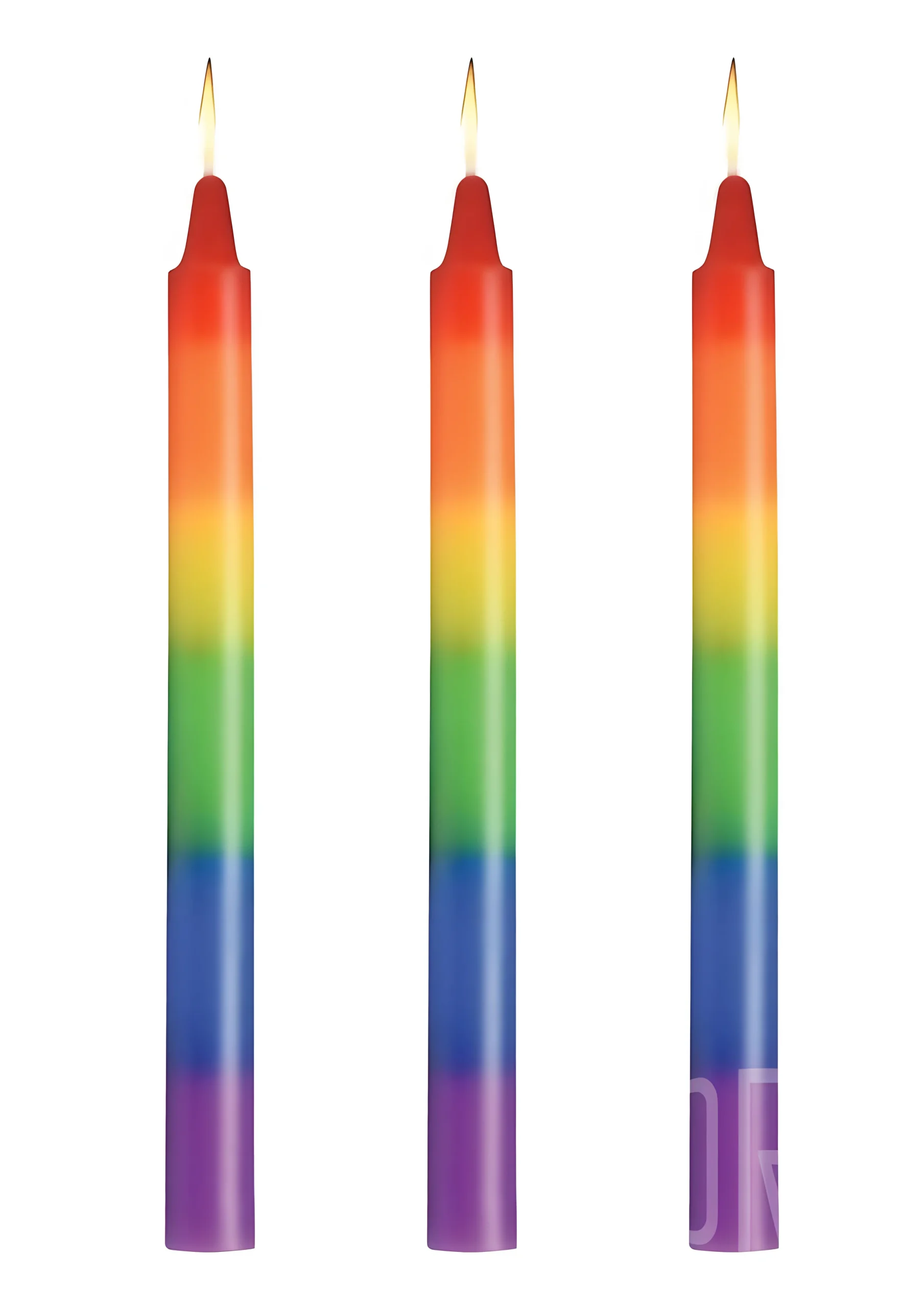 Pride Candles Rainbow Drip Set of 3