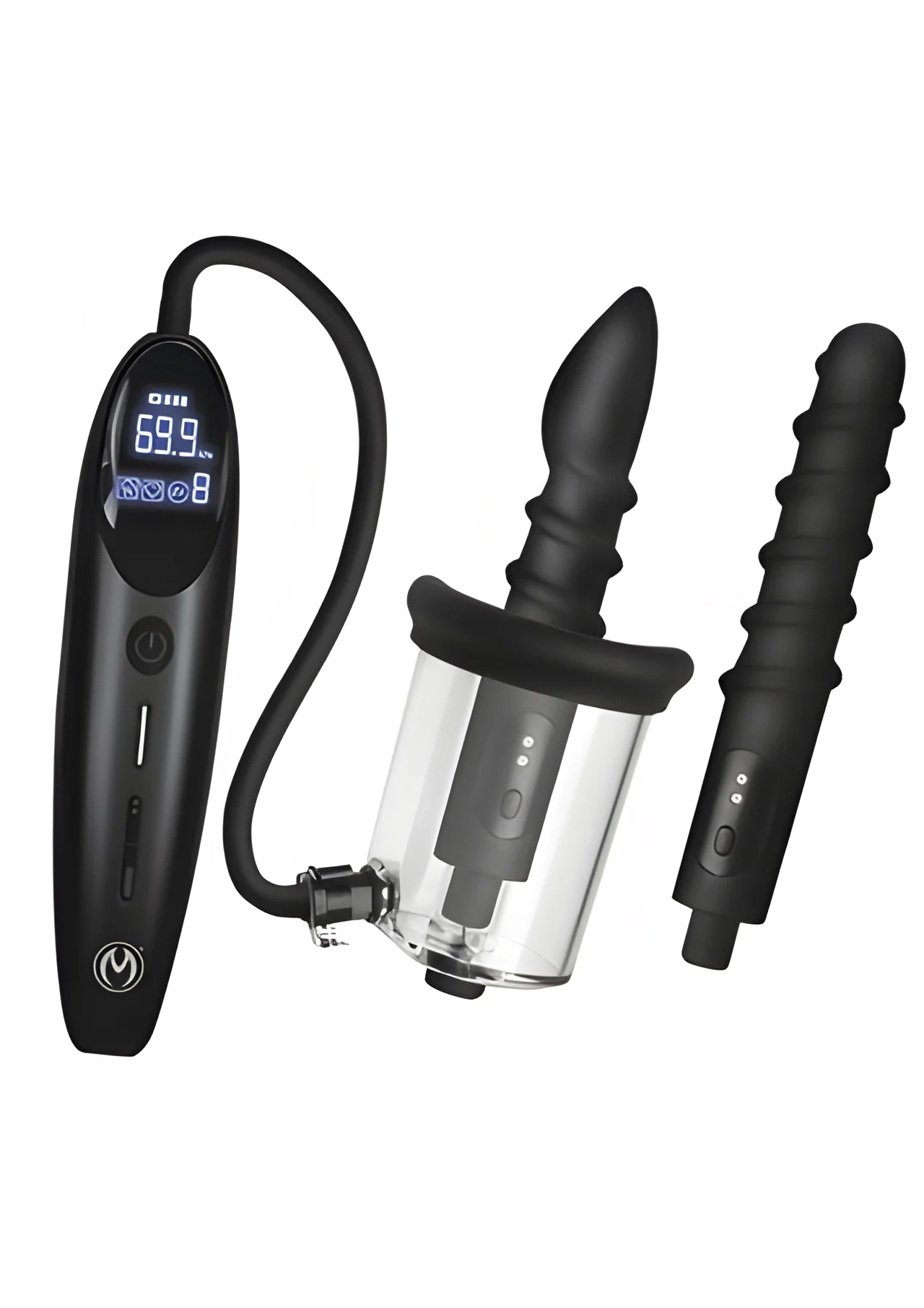 Rosebud Driller Deluxe Vibrating Silicone Pump Set
