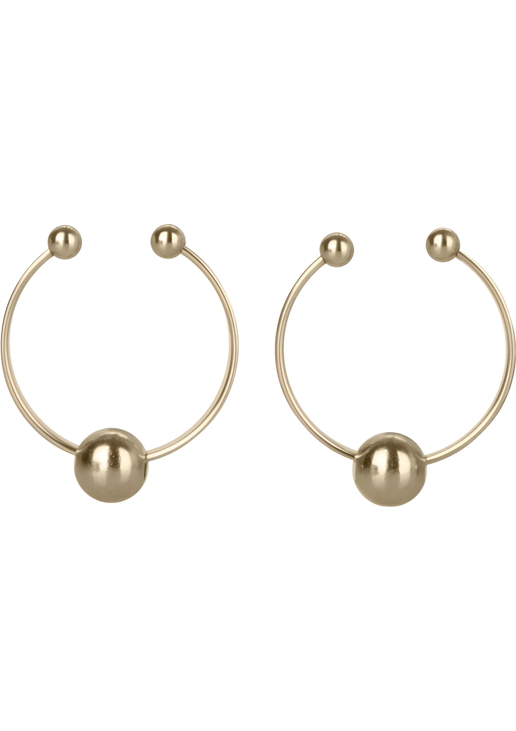 Gold Non-Piercing Nipple Rings