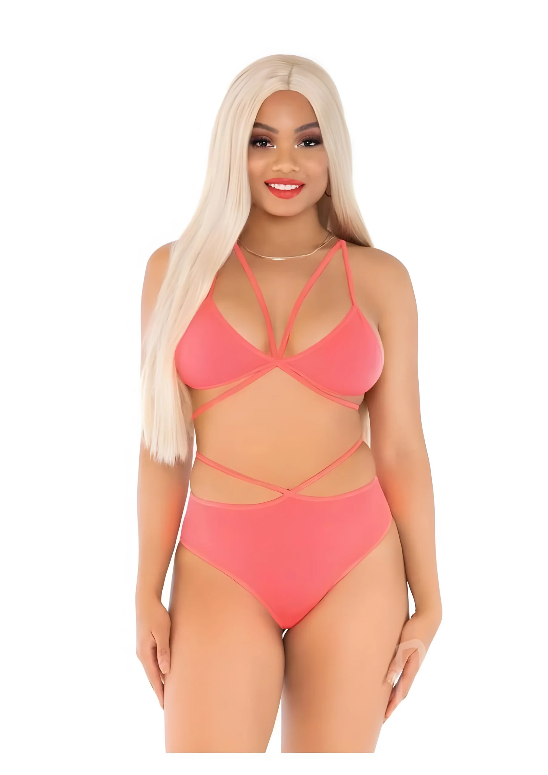 No Regrets Orange Bra and Panty Set