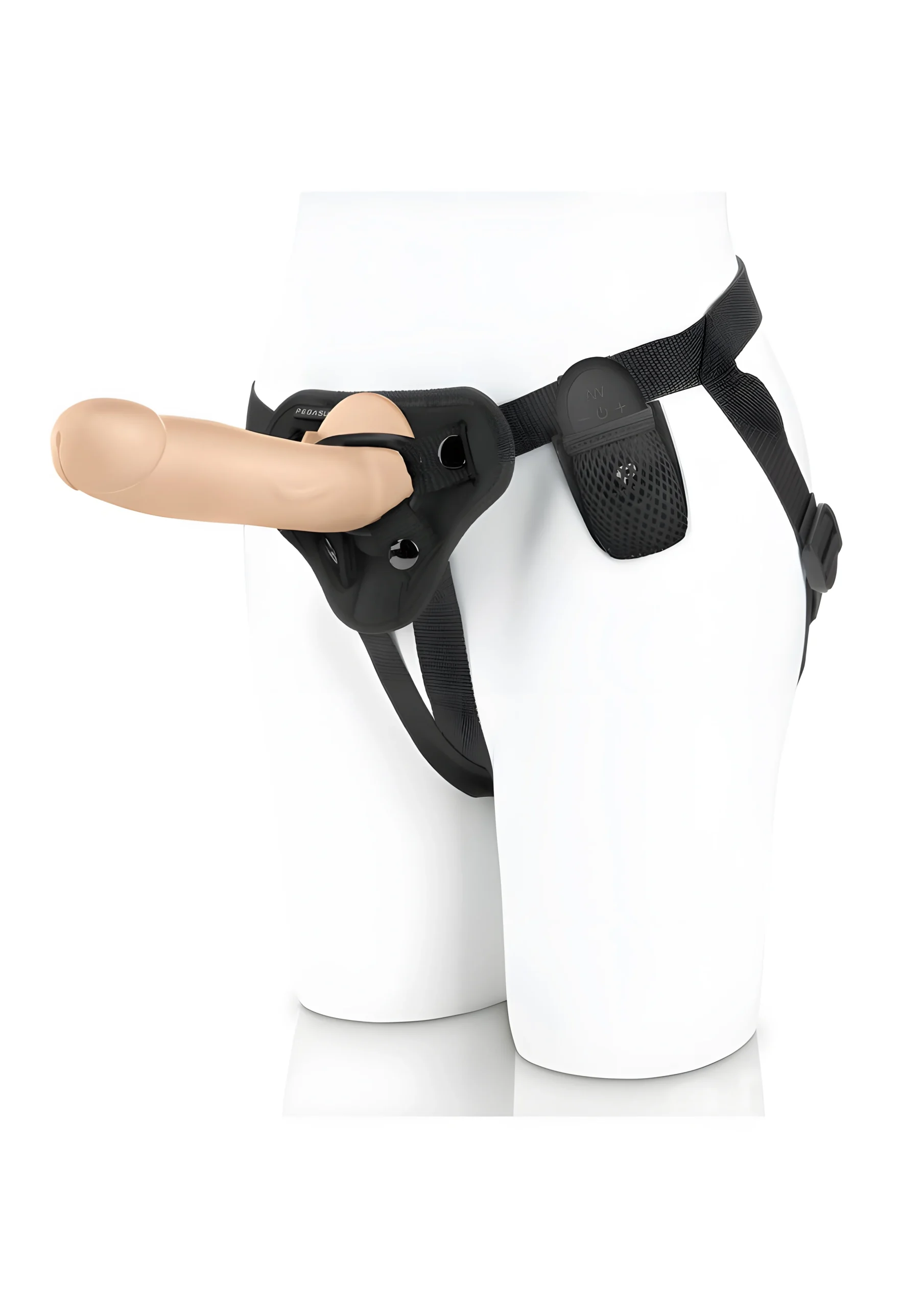 Pegasus 8 Inch Vibrating Strap-On with Remote