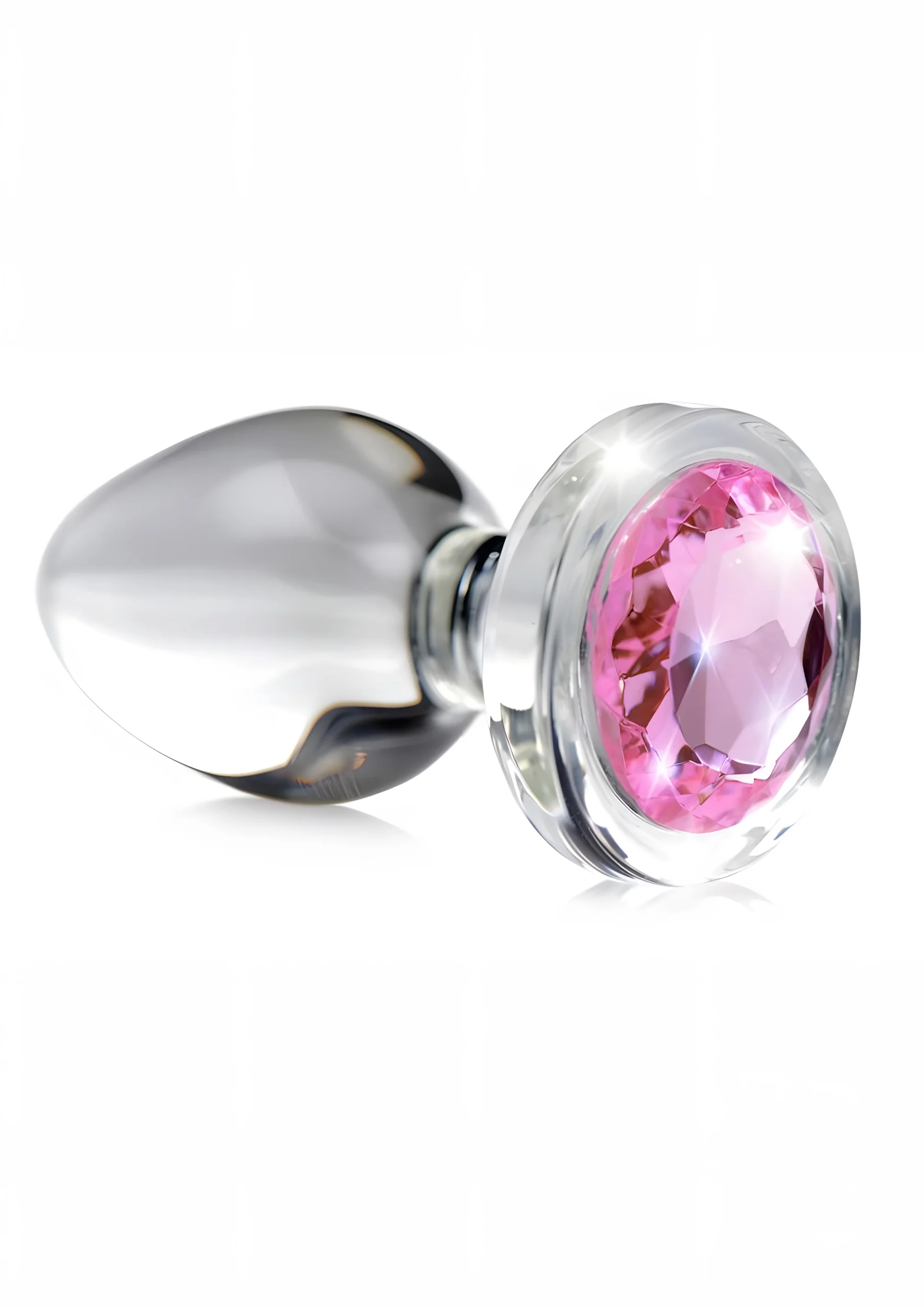 Pink Gem Medium Glass Plug