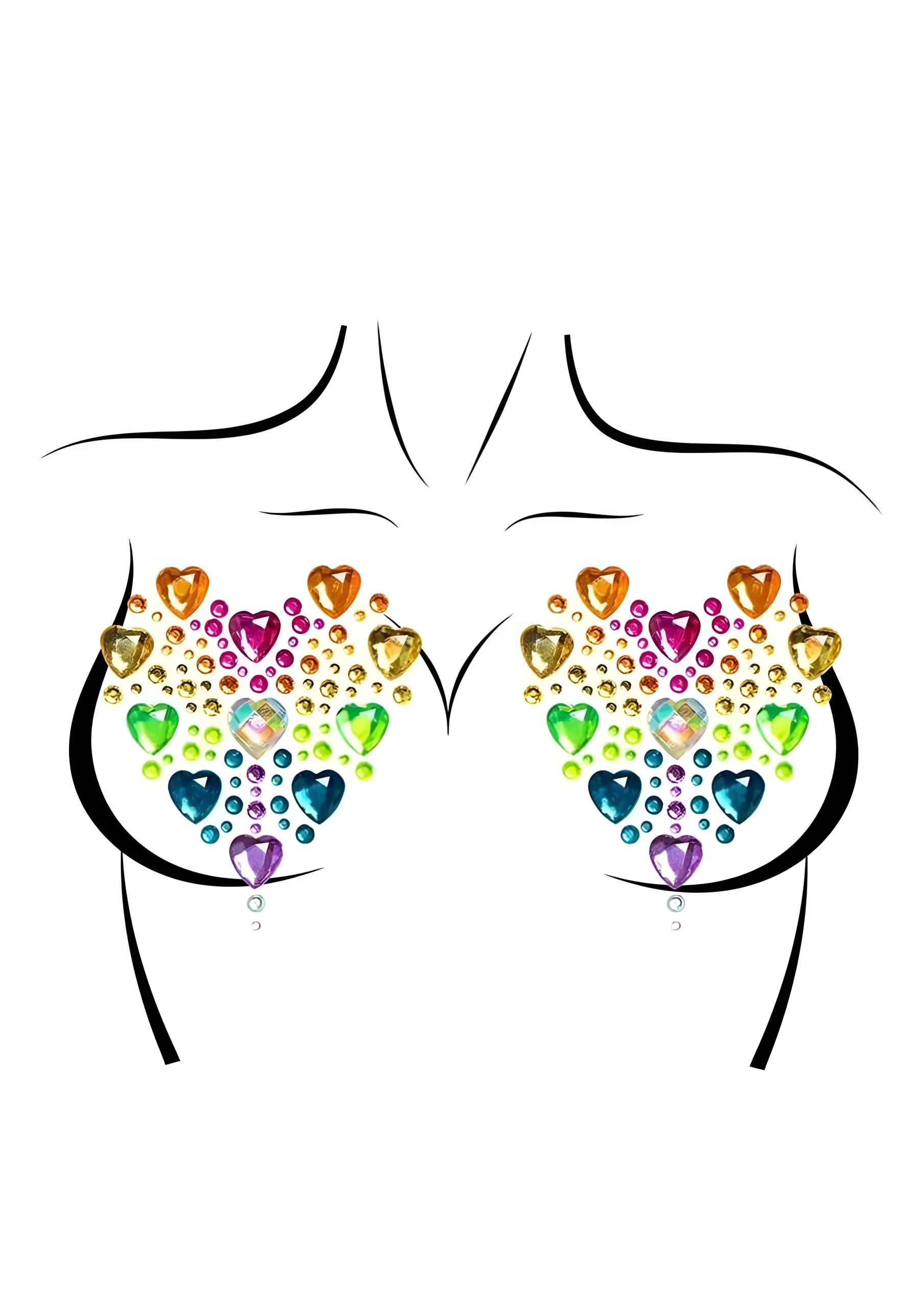 Prism Jewels Nipple Pasties and Body Glitter