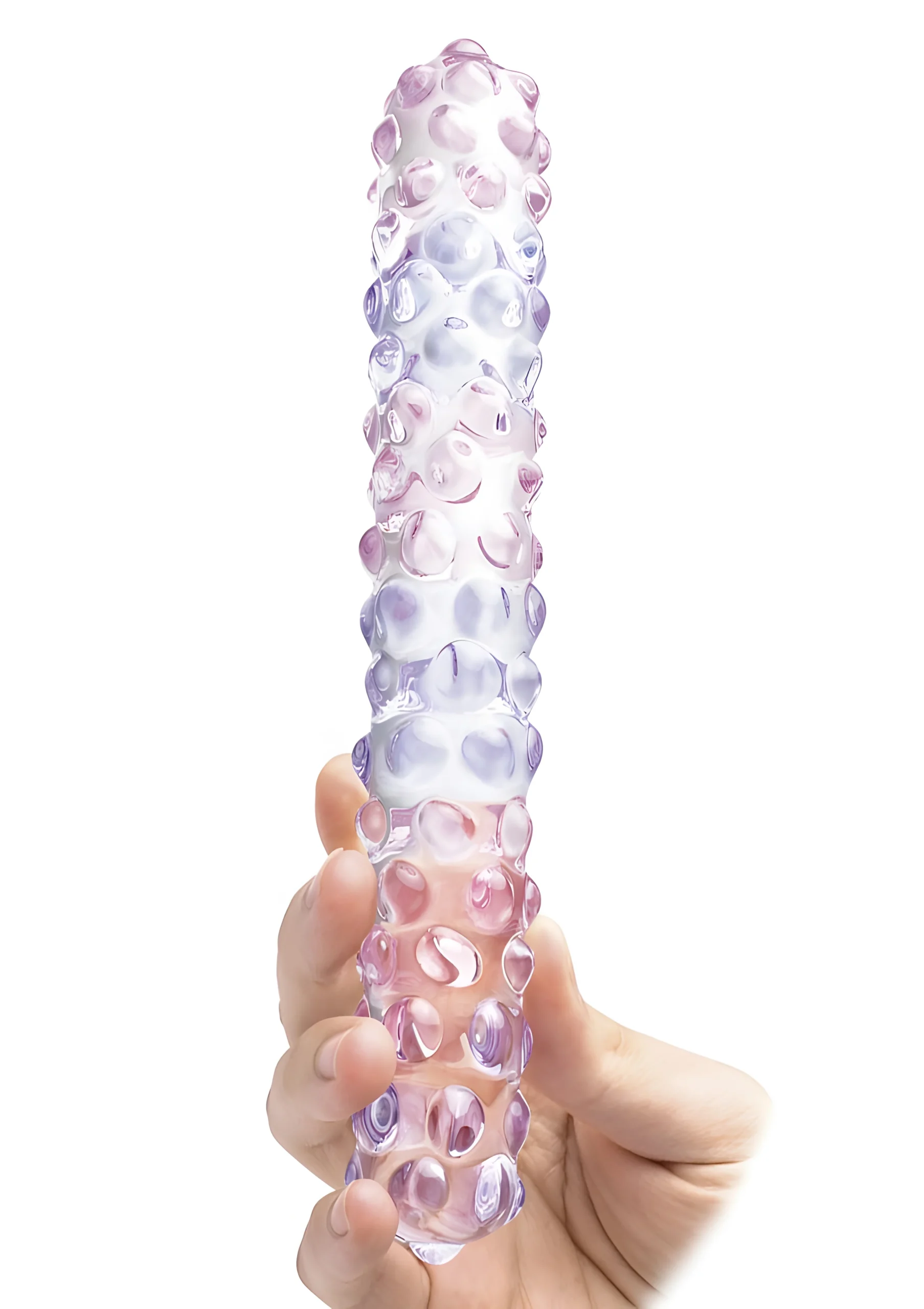 Purple Rose Nubby Dildo 9 Inch