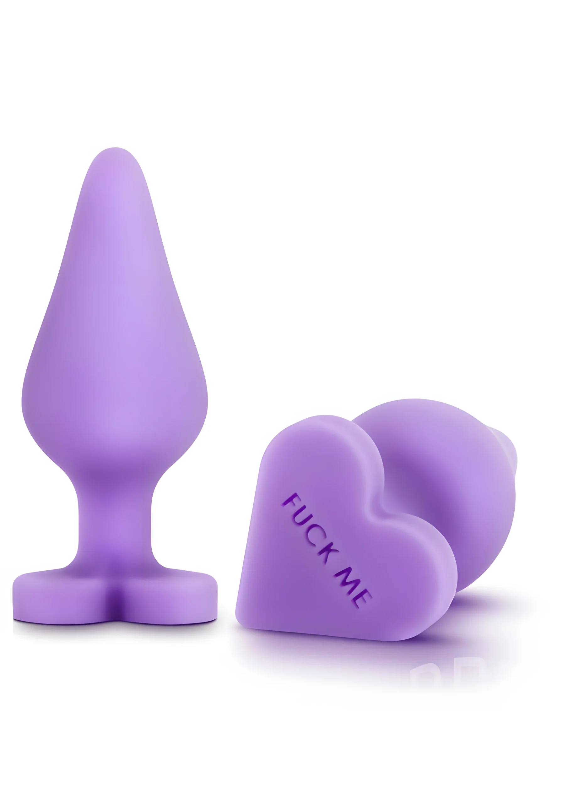 Naughtier Candy Hearts Anal Plug Purple
