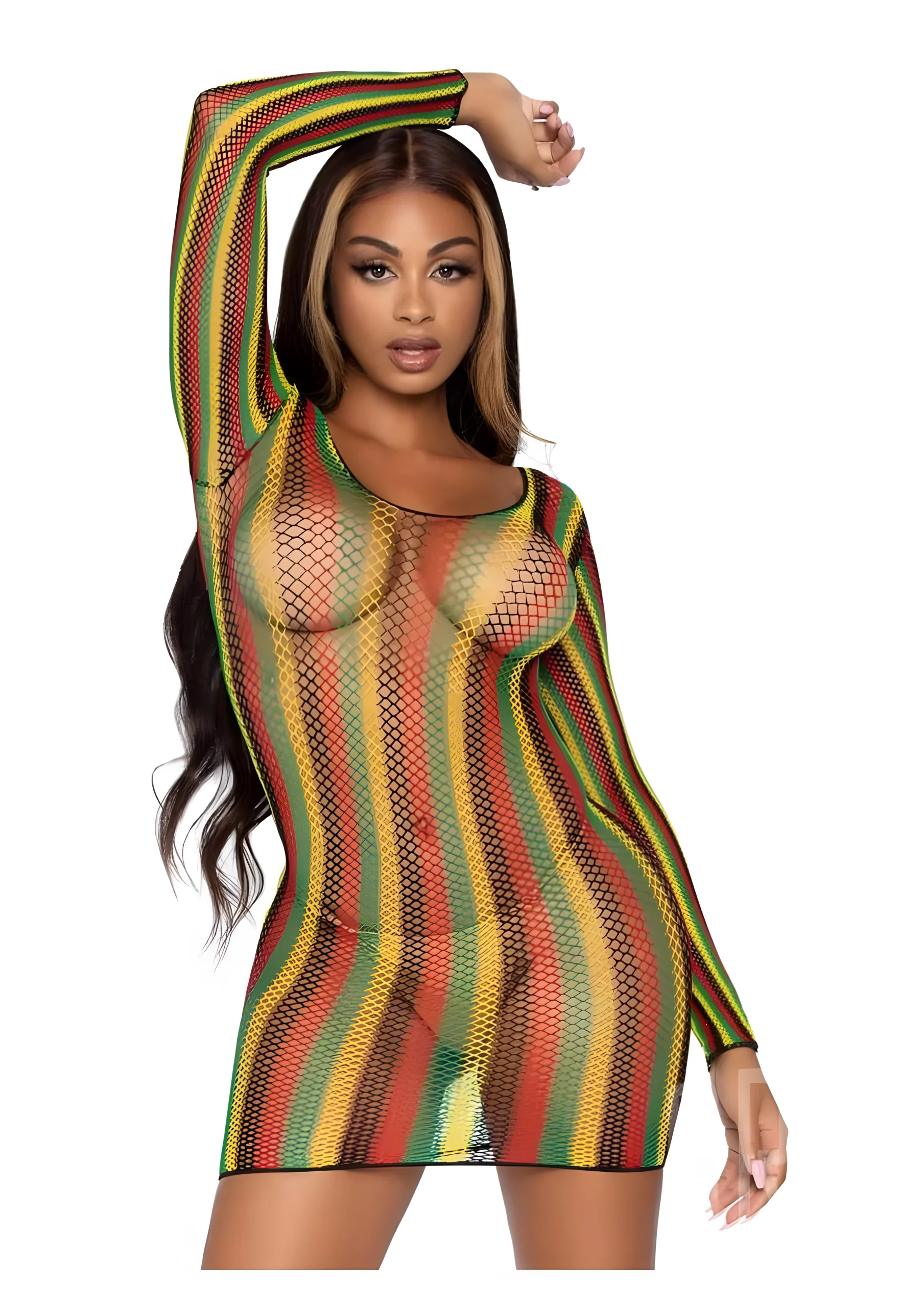 Rasta Net Mini Dress