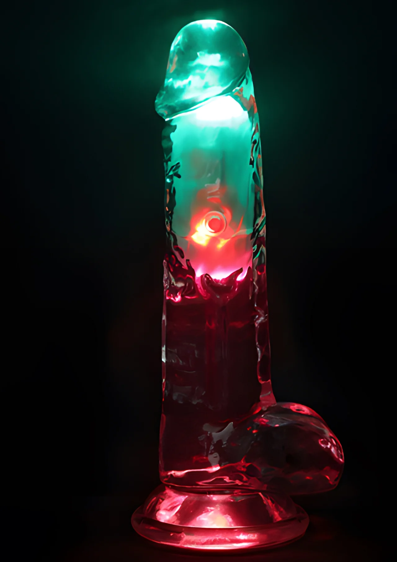 Realrock LED Lighted Vibrating Dildo with Wireless Remote