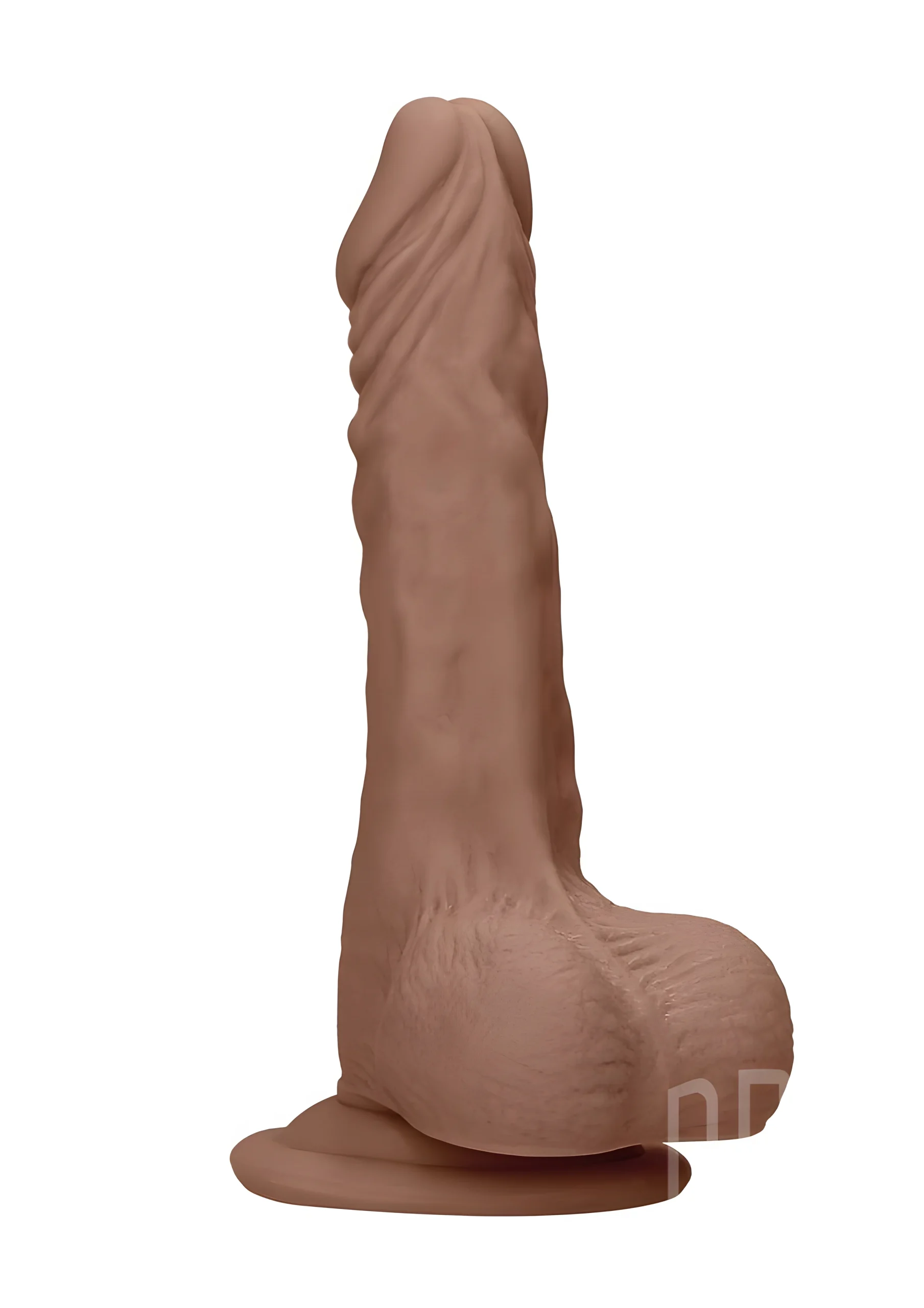 Realrock Realistic Dildo With Balls 8 Inch Tan