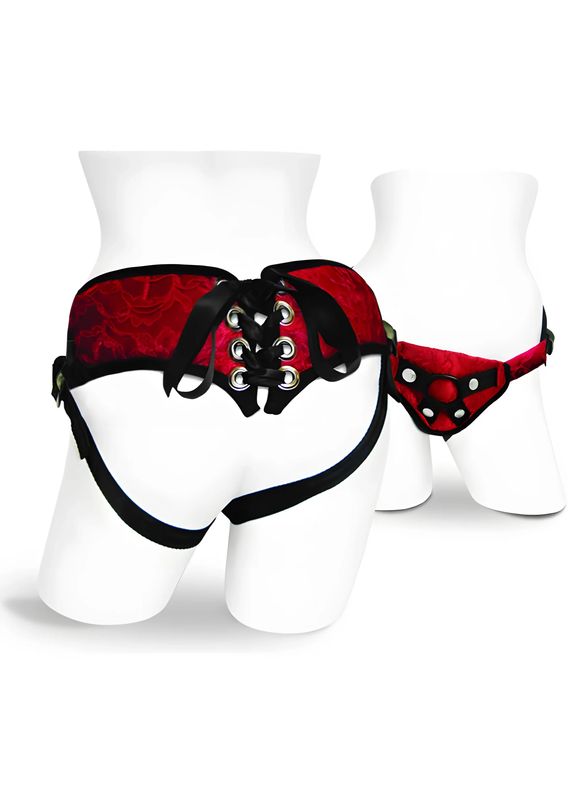 Red Lace Corsette Strap-On