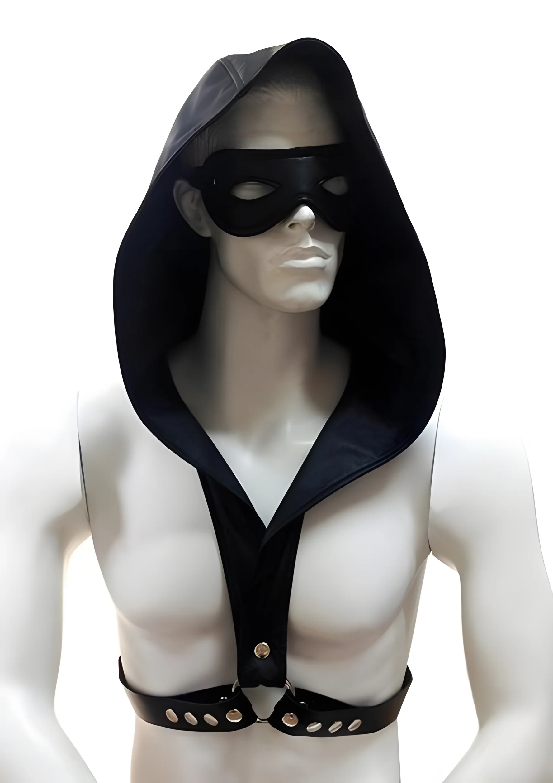 Rouge Faux Leather Harness Hoodie