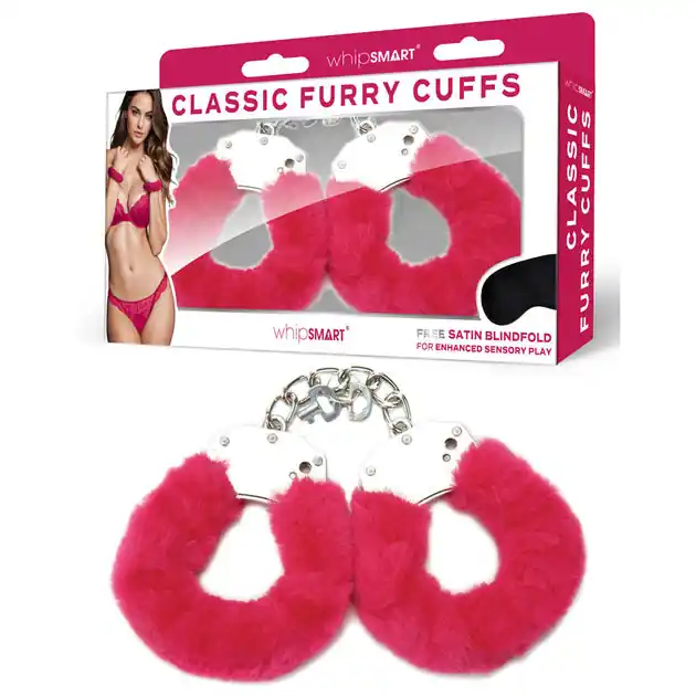 WhipSmart Classic Furry Cuffs – Hot Pink Markdown