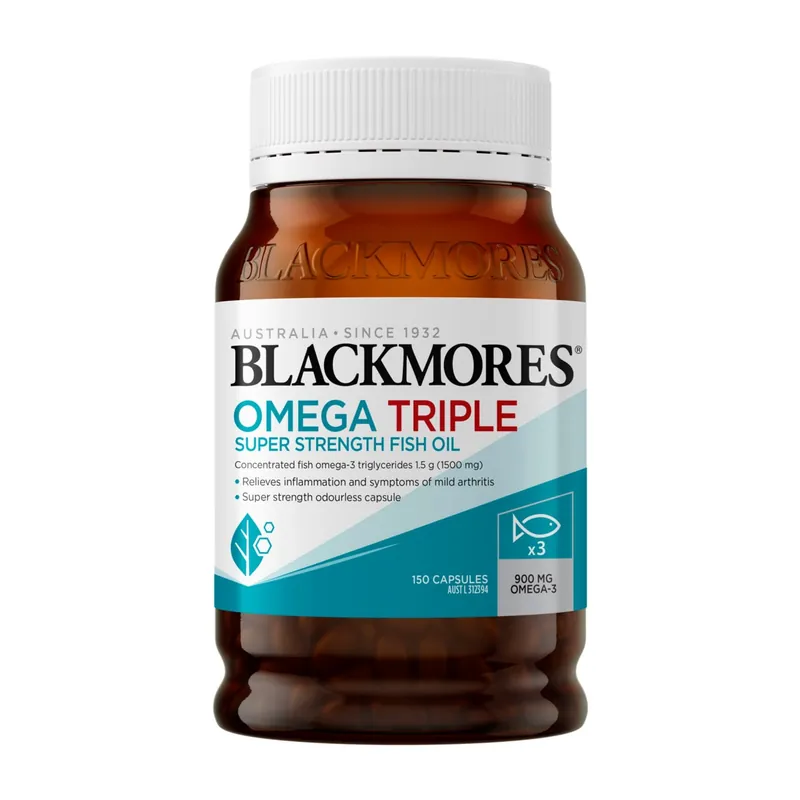 While Supplies Last Blackmores Omega Triple Super Strength Fish Oil 150 Capsules