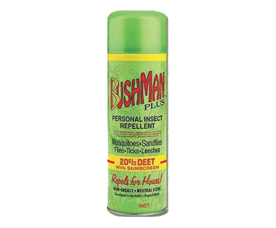 Worldwide Shipping Bushman Plus 20% Deet Insect Repellent with Sunscreen Spray 50g