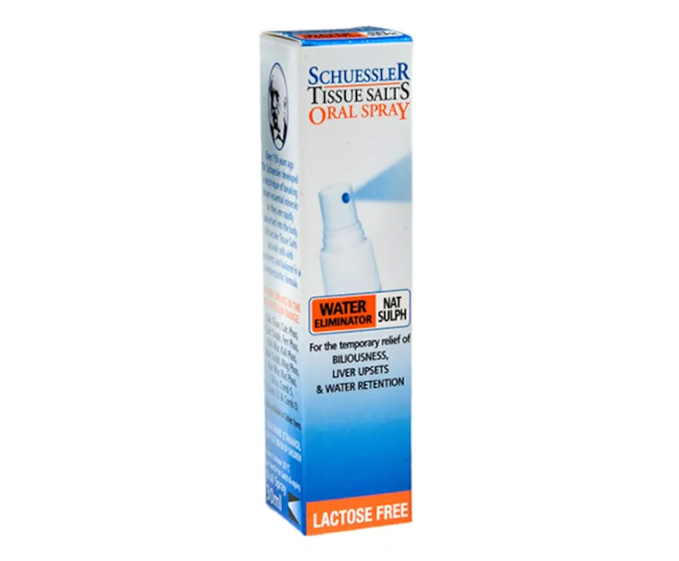 Budget Schuessler Tissue Salts Nat Sulph Water Eliminator Spray 30ml