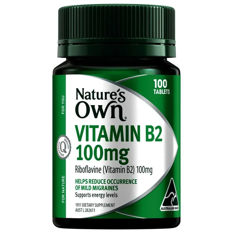 New Release Nature's Own Vitamin B2 100mg 100 Tablets