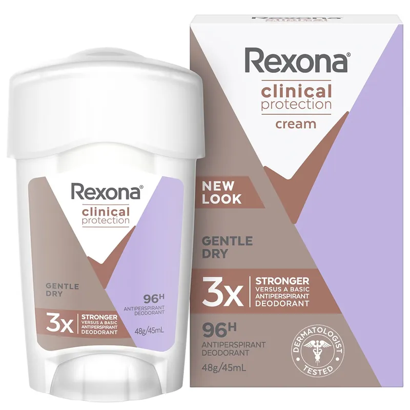 Rexona Women Clinical Protection Cream Antiperspirant Deodorant Gentle Dry 45ml Buy Direct