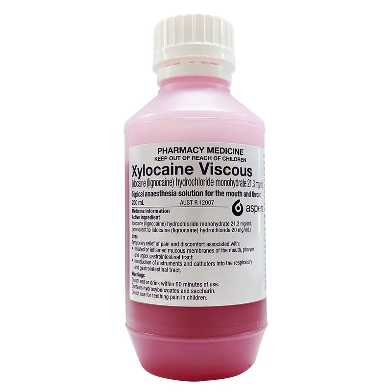 Xylocaine Viscous 2% Red Solution 200ml Genuine