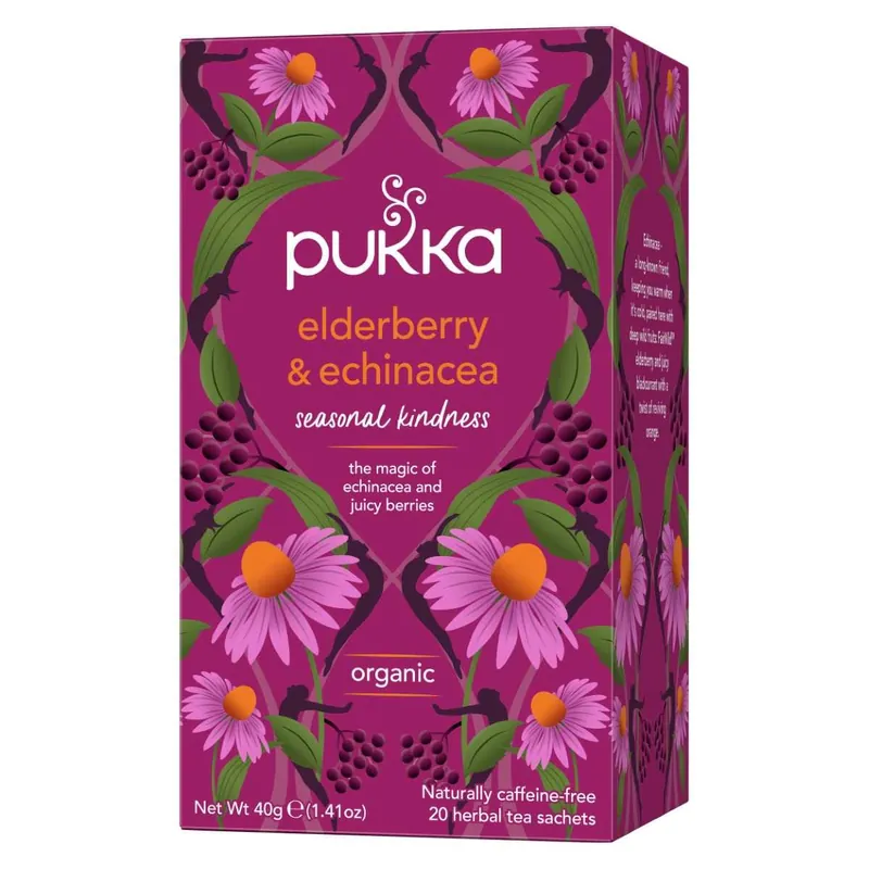 Place Order Pukka Elderberry & Echinacea Tea Bags 20 Pack