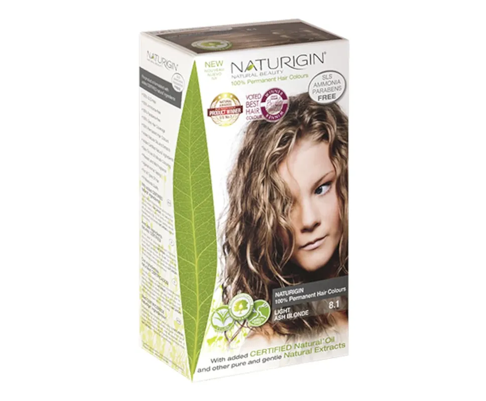 Worldwide Shipping Naturigin Hair Colour 8.1 Lgt Ash Blonde
