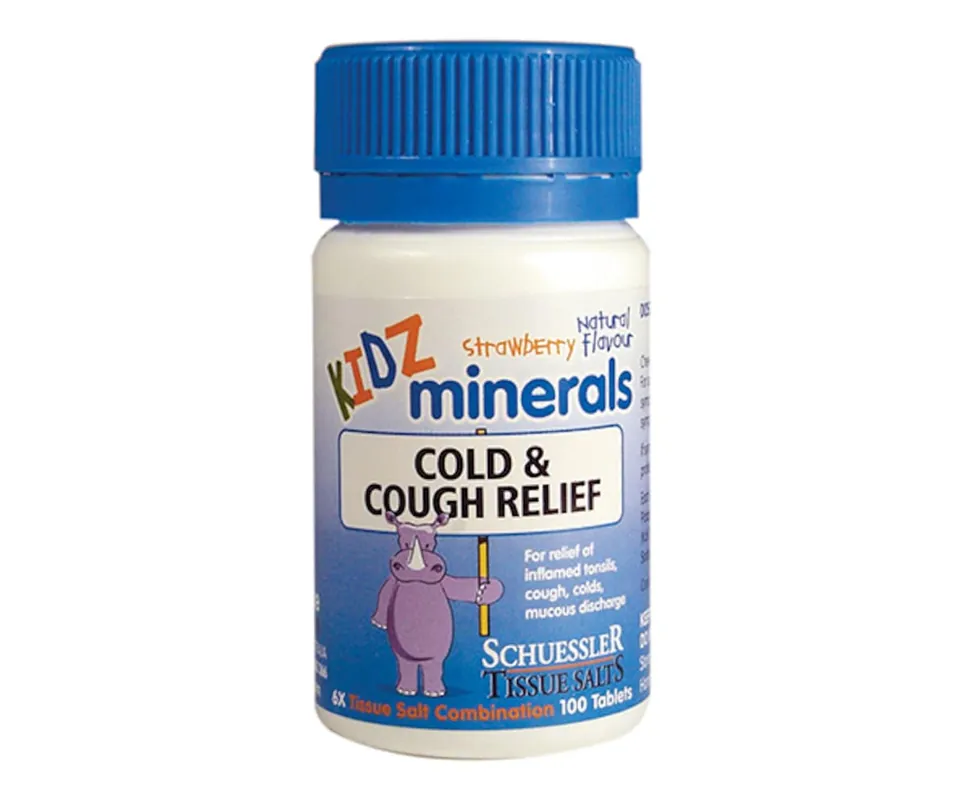 Schuessler Tissue Salts Kidz Minerals Cough & Cold Relief 100 Tablets Clearance