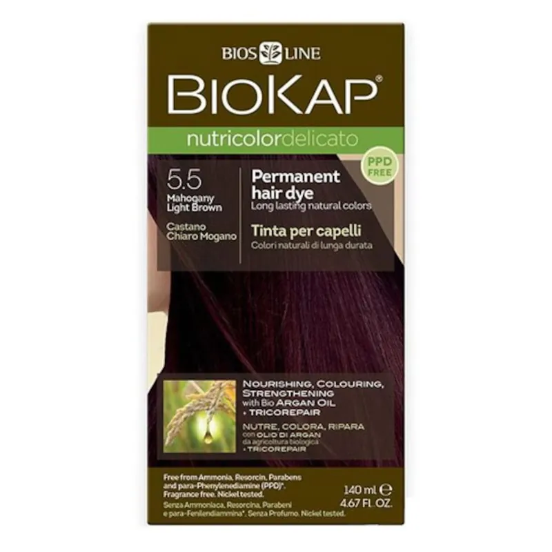 Affordable Biokap Nutricolor Delicato 5.5 Mahogany Light Brown 140ml