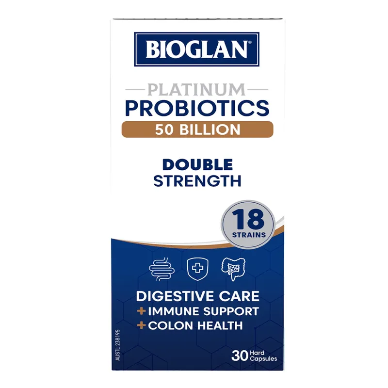 Popular Bioglan Platinum Probiotics 50 Billion Double Strength 30 Capsules