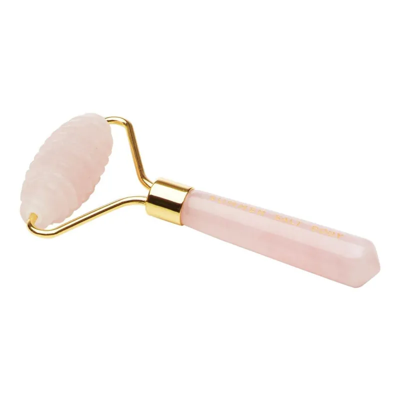 Crafted SUMMER SALT BODY Spiky Crystal Facial Roller Rose Quartz