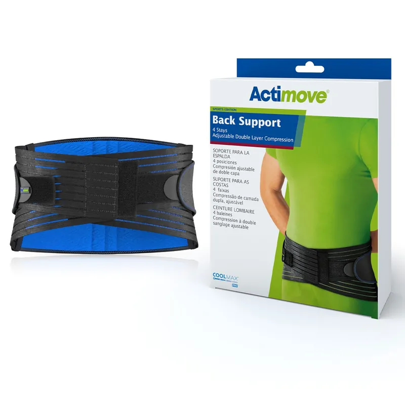 Actimove Sport Adjustable Back Support Large Black Reduced Price
