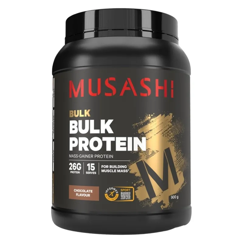 Worldwide Shipping Musashi Bulk Protein Powder Chocolate 900g
