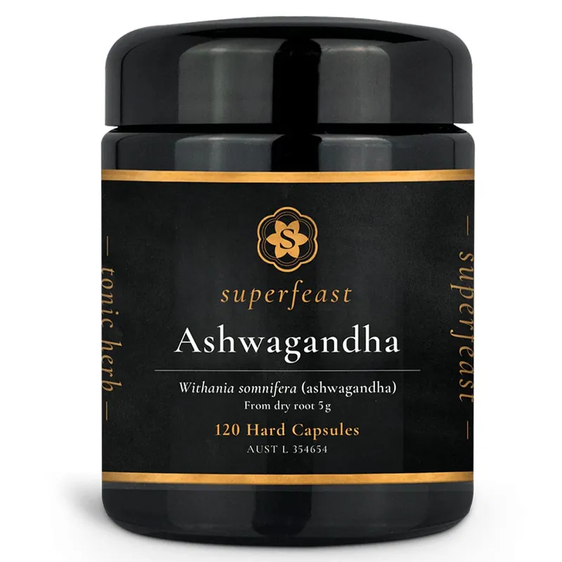 Worldwide Shipping SuperFeast Ashwagandha 120 Capsules
