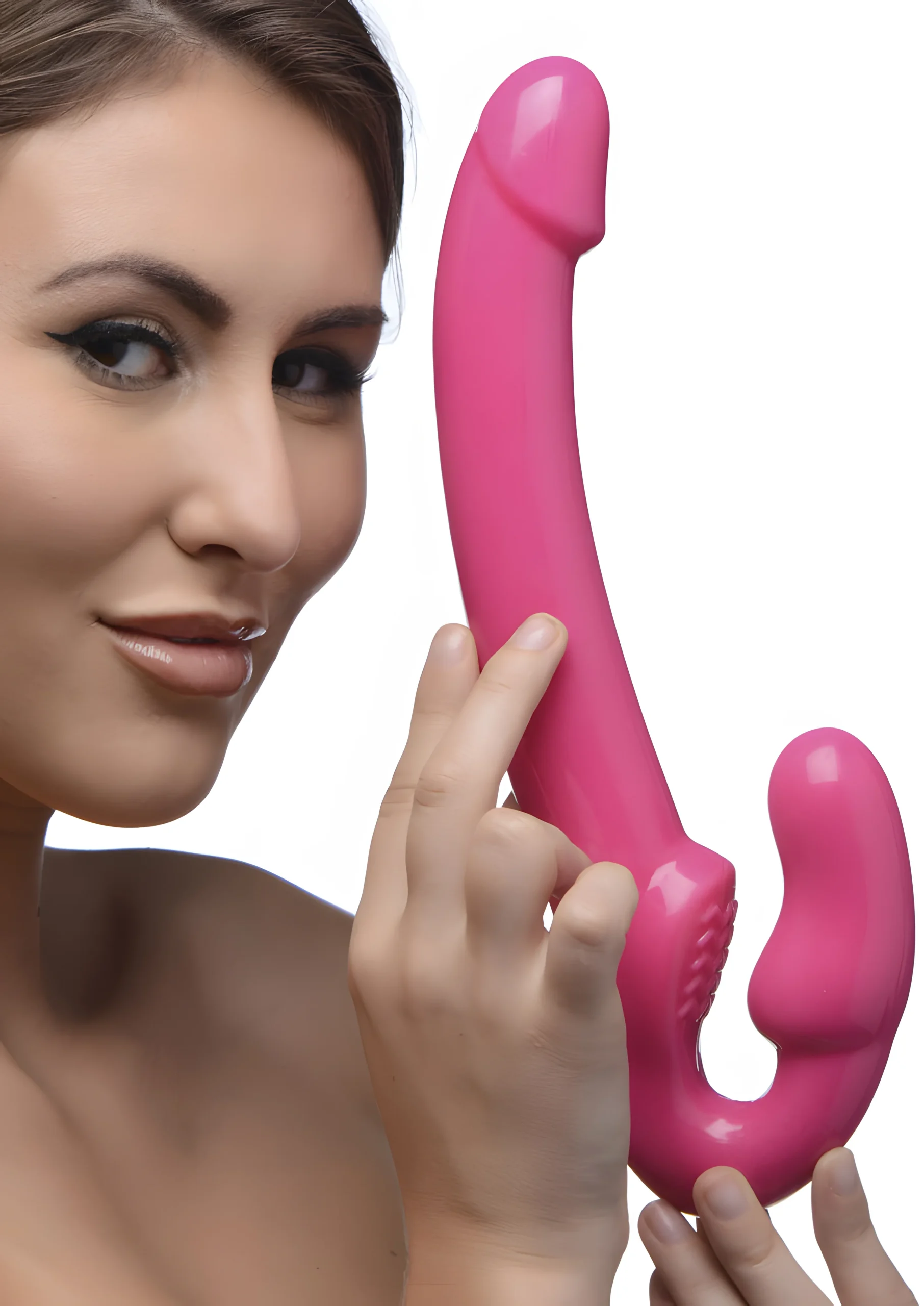 7X Revolver Slim Vibrating Strapless Strap-On