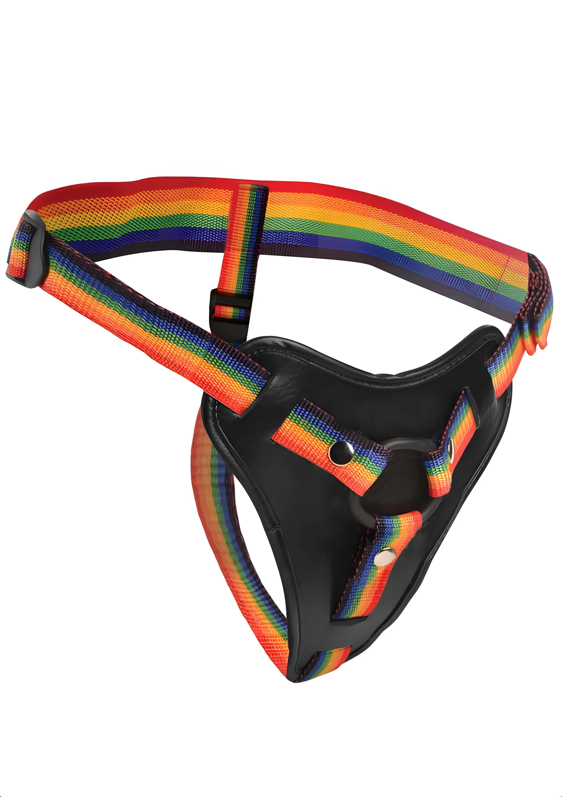 Rainbow Strap On Harness With Silicone O-Rings